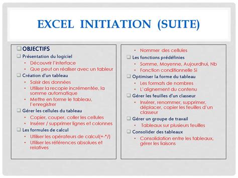 Catalogue Des Formations Excel Ppt T L Charger