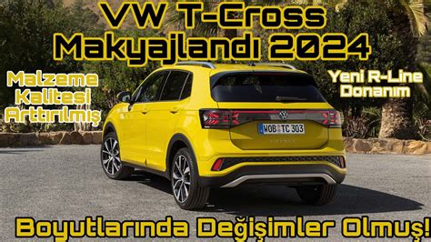 Yeni Volkswagen T Cross Makyajlandı 2024 Boyutları ve Malzeme Kalitesi