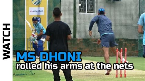 Watch Dhoni Bowls Leg Spin At Nets Ahead Of Port Elizabeth Odi India