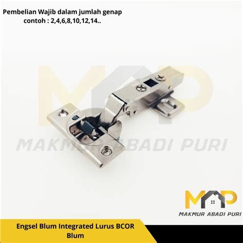 Jual ENGSEL PINTU LEMARI SLOW MOTION INTEGRATED 107 DEGREE LURUS BLUM