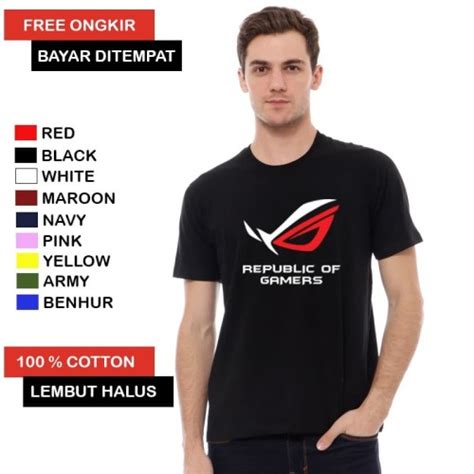 Jual Kaos Asus Rog Kaos Rog Kaos Republic Of Gamers Kaos Gaming S