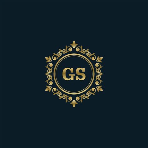 Letter GS logo with Luxury Gold template. Elegance logo vector template ...