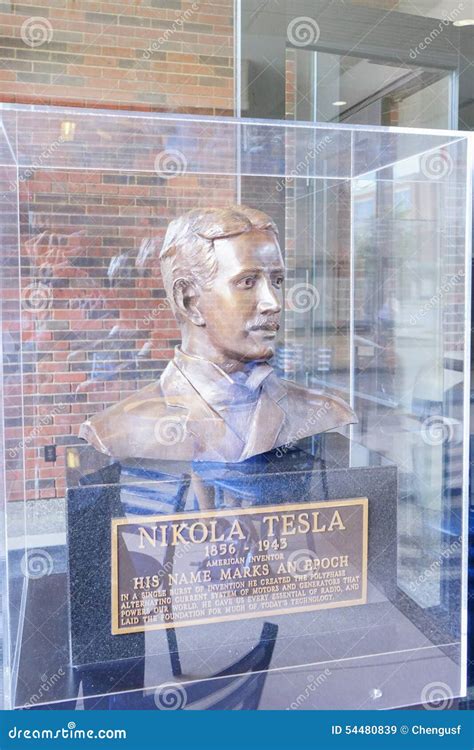 Statue Of Nikola Tesla In Belgrade Editorial Image Cartoondealer