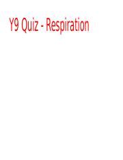 Y Quiz Respiration Pptx Y Quiz Respiration Which Type Of