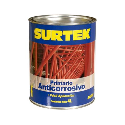 Esmalte Primario Anticorrosivo Rojo Xido Lt Surtek Sp Urrea Store