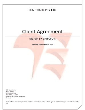 Fillable Online Client Agreement Margin FX And CFDs Fax Email Print