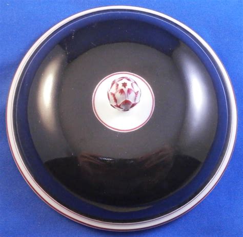 Nymphenburg Black Puce Sugar Dish Lid