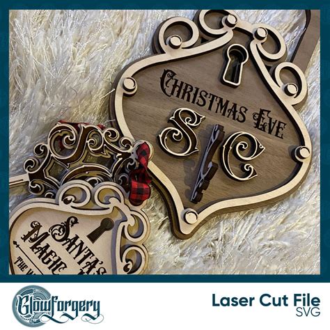 Santas Magic Key Door Hanger Digital Laser Cut Svg File Etsy