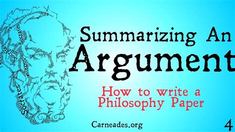 Summarizing An Argument In Philosophy How To Write A Philosophy Paper