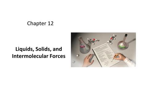 Pdf Liquids Solids And Intermolecular Forces Intermolecular