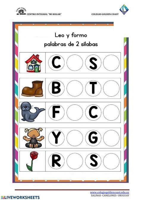 Palabras De Dos Sílabas By Sruizkinderbilingual TpT