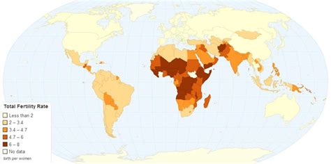 Total Fertility Rate Map : r/MapPorn