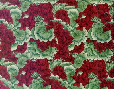 Coupon Tissu Patchwork Grosses Fleurs Rouges 45 110 Cm Coq En Patch