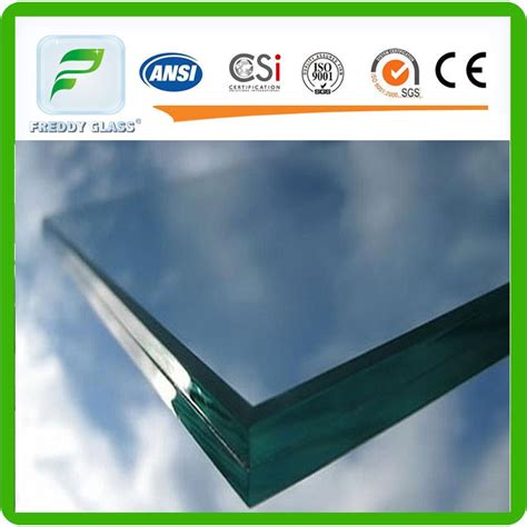 6 76mm Green Laminated Glass Colored Toughened Bulletproof Laminated