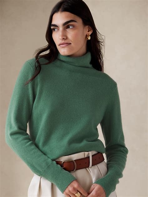 Micaela Cashmere Turtleneck Sweater Banana Republic