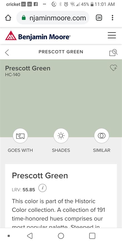 Benjamin Moore Prescott Green Green Paint Colors Benjamin Moore Sage