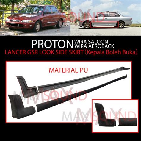 Proton Wira Saloon Sedan Aeroback Lancer Gsr Side Door Lower Skirt