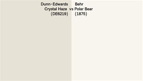 Dunn Edwards Crystal Haze De6219 Vs Behr Polar Bear 1875 Side By Side Comparison