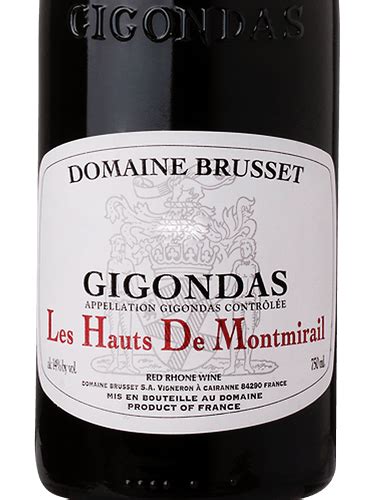 Brusset Les Hauts De Montmirail Gigondas Vivino Us