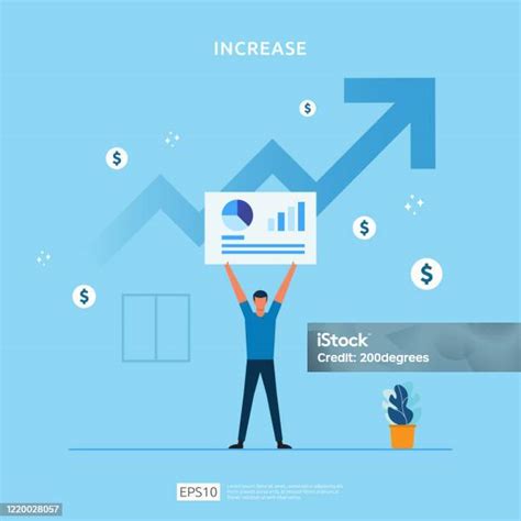 Kenaikan Tarif Gaji Dengan Pertumbuhan Naik Panah Dan Karakter Orang