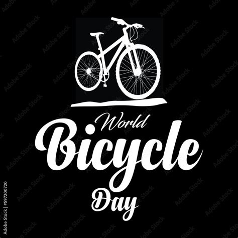 Free vector realistic World Bicycle Day. The world bicycle day poster design. Stock Vector ...