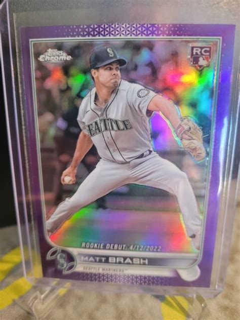 2022 Topps Chrome Update Series Purple Refractor Usc187 Matt Brash