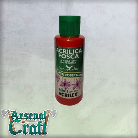 Tinta acrílica Acrilex Nature Colors 507 Vermelho Fogo 60ml Arsenal