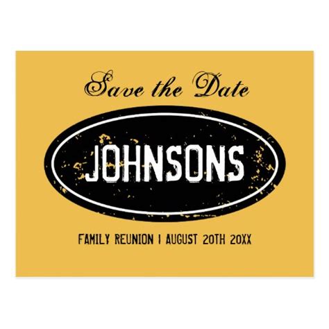 Vintage family reunion save the date postcards | Zazzle