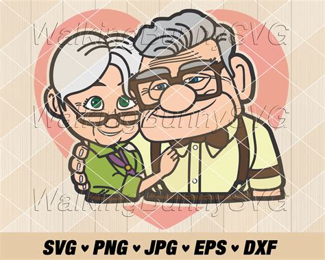 Carl And Ellie Svg Png Layered Carl Ellie Svg Up Svg Carl Etsy España