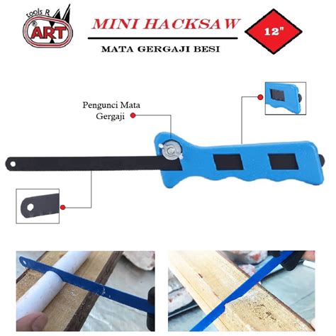 Art Mini Hacksaw Inch Gagang Gergaji Besi Plastik Mini Pvc Handle