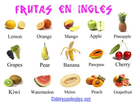 Aprender El Nombre De Frutas Y Verduras En Ingl S Para Ni Os De