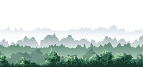 Stylized Forest Background Nature Landscape Evergreen Coniferous Trees