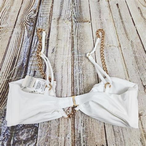 L Space X Tessa Brooks Sammie Bikini Top White Size Xs Nwt Ebay