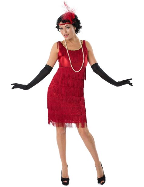 Adult 1920s Red Flapper Costume Red Flapper Dress 1920s Flapper