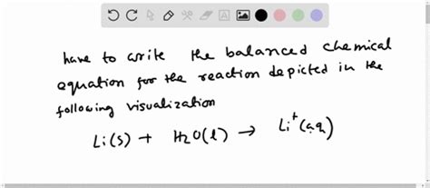 Solved Write The Balanced Chemical Equation For The Following Reaction