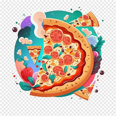 Colors Of The 90s Pizza Cartoon Pizza Png Pngwing