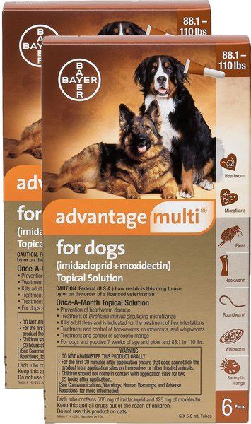 Advantage Multi Topical Solution For Dogs 881 110 Lbs Brown Box