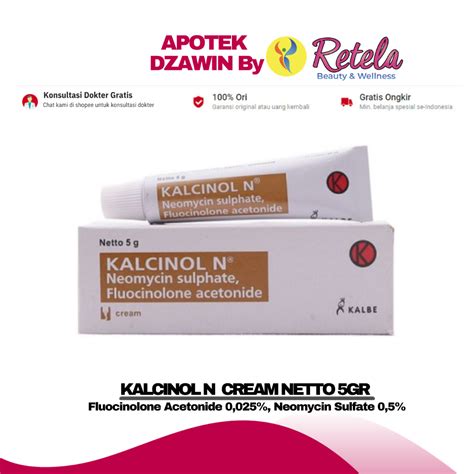 Jual Kalcinol N Gr Cream Fluocinolone Acetonide Neomycin