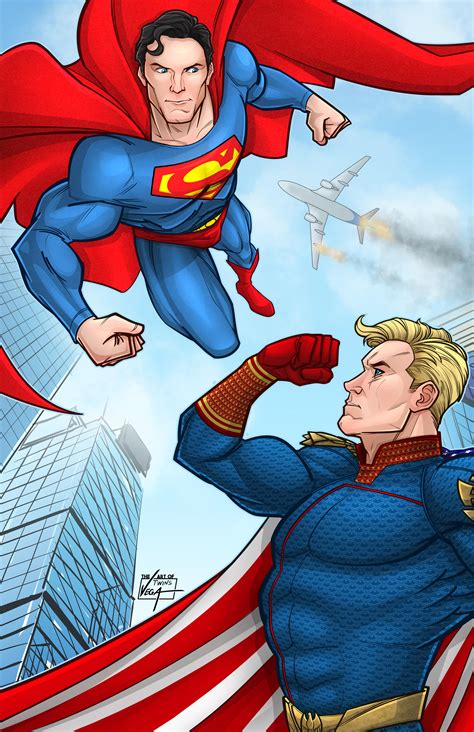 Christopher Reeve's Superman vs Anthony Starr's Homelander Fan Art [OC ...