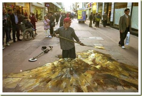 Amazing 3D Sidewalk Art