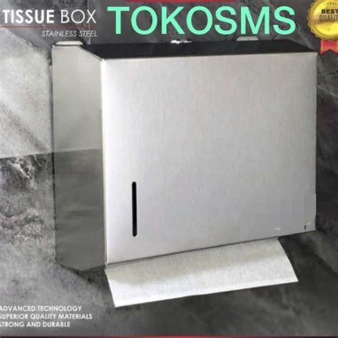 Jual Paper Holder Stainless Tempat Tisue Wastafel Kotak Tisu Hand Towel