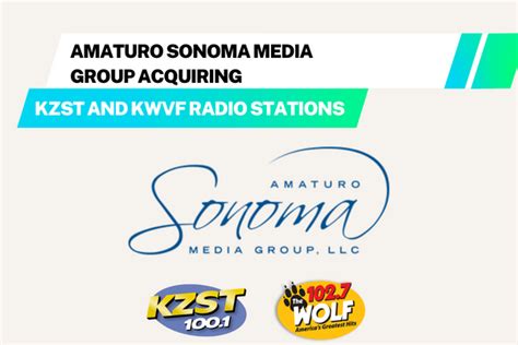 Amaturo Sonoma Media Group Purchases Kzst And The Wolf 1027 Amaturo