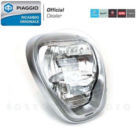 Faro Proiettore Fanale Anteriore Cornice Satinata Piaggio Beverly