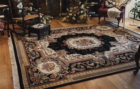 Elegant fine Black Aubuson Oriental Rug Nejad Rugs www.nejad.com - Traditional - Living Room ...