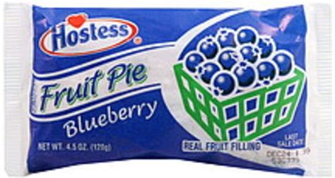 Hostess Blueberry Fruit Pie - 4.5 oz, Nutrition Information | Innit