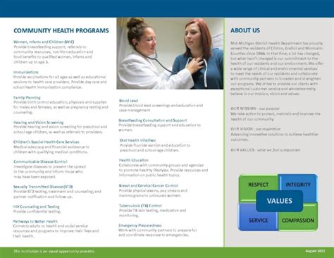 Services Brochure Mmdhd District Health Department