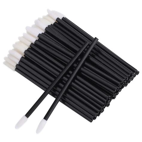 100 Pieces Disposable Lip Gloss Applicators Lipstick Wands Makeup Applicator Lip Brushes Doe