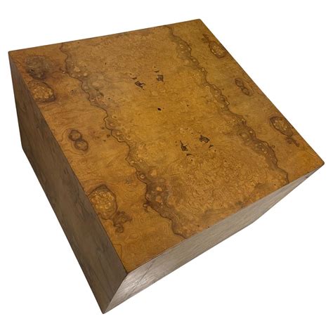 Mid Century Modern Milo Baughman Parsons Burl Wood Square Low Coffee Table 1970s At 1stdibs