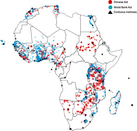 Locations Of Chinese Aid Projects World Bank Aid Projects And