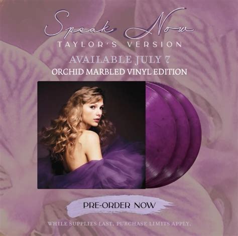 New Speak Now Taylors Version Orchid Marbled Vinyl Record R